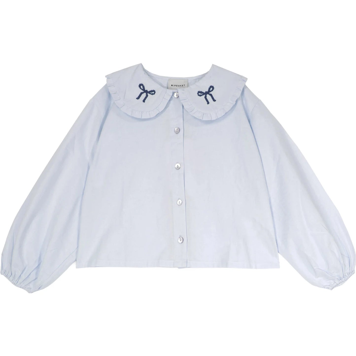 Felicia Knot Blouse, Light Blue- Mi Pounet