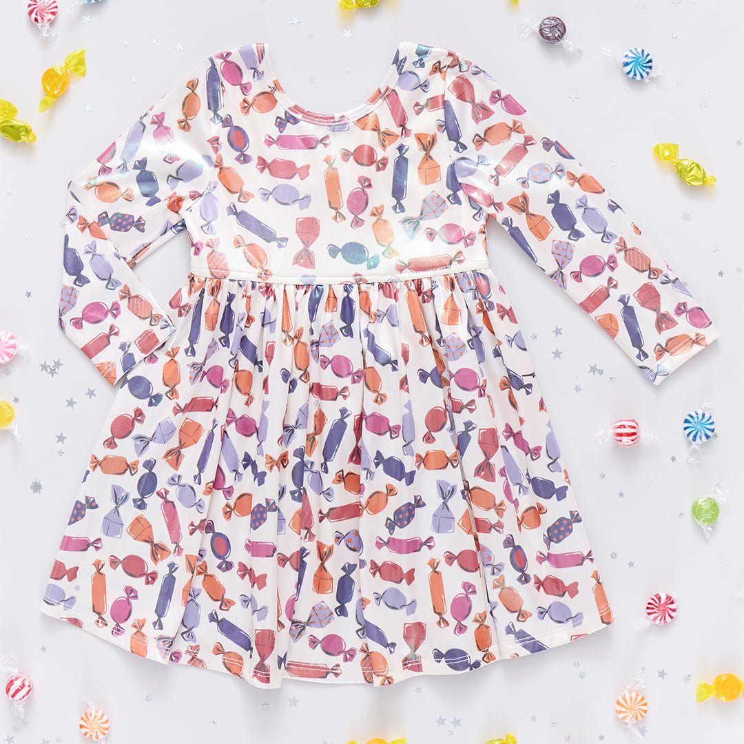 Girls Lame Steph Dress- Halloween Candy