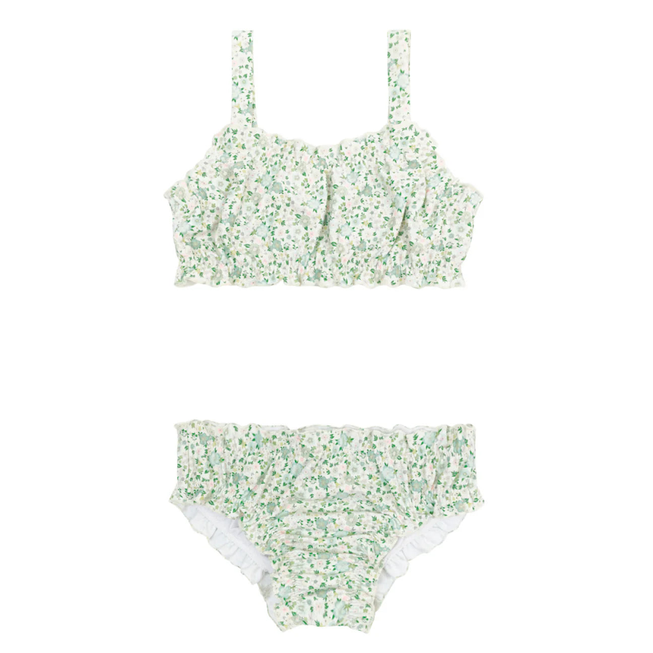 girls sea marsh floral ruffle bikini
