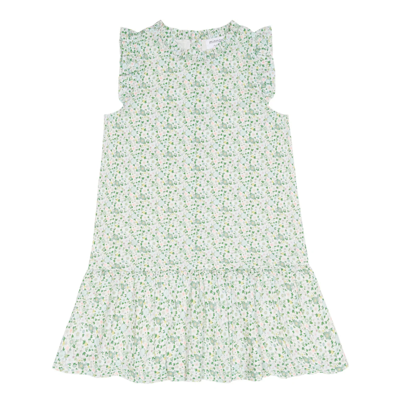 girls sea marsh floral drop waist dress