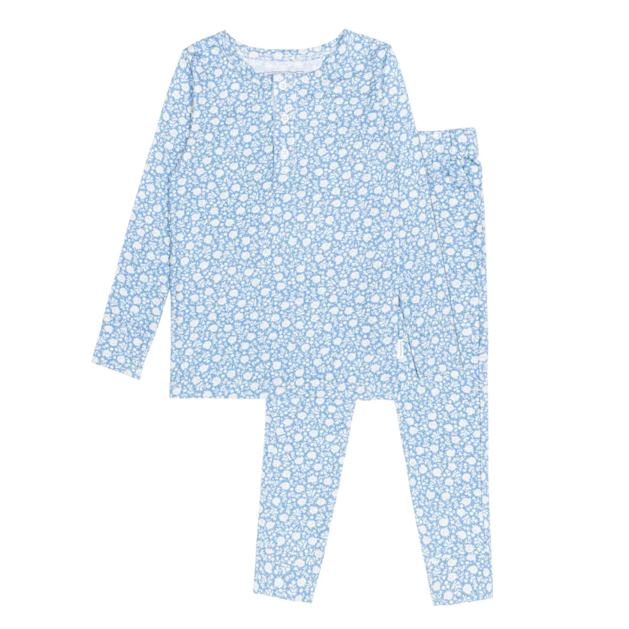 unisex alpine fiore henley pima pajamas set
