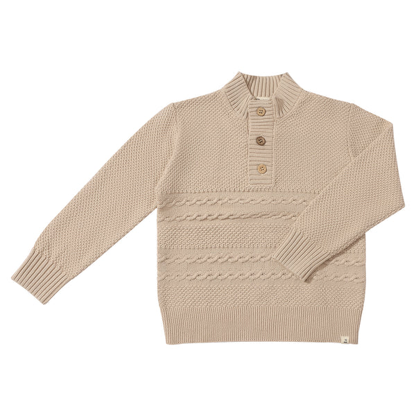 Cable sweater-Beige