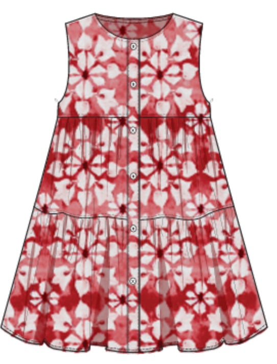 Hanna Gameday Dress- True Red