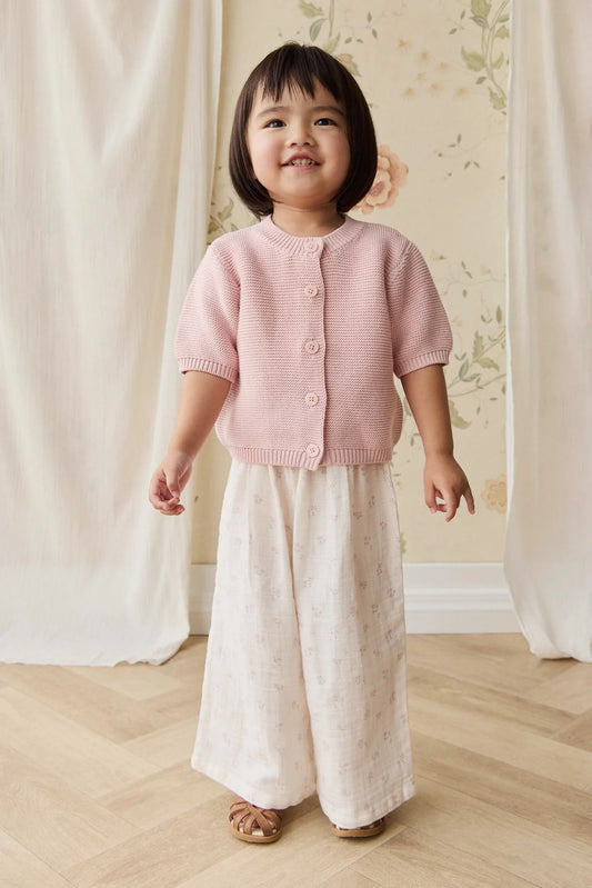 Organic Cotton Muslin Odette Pant - Pauline Pink
