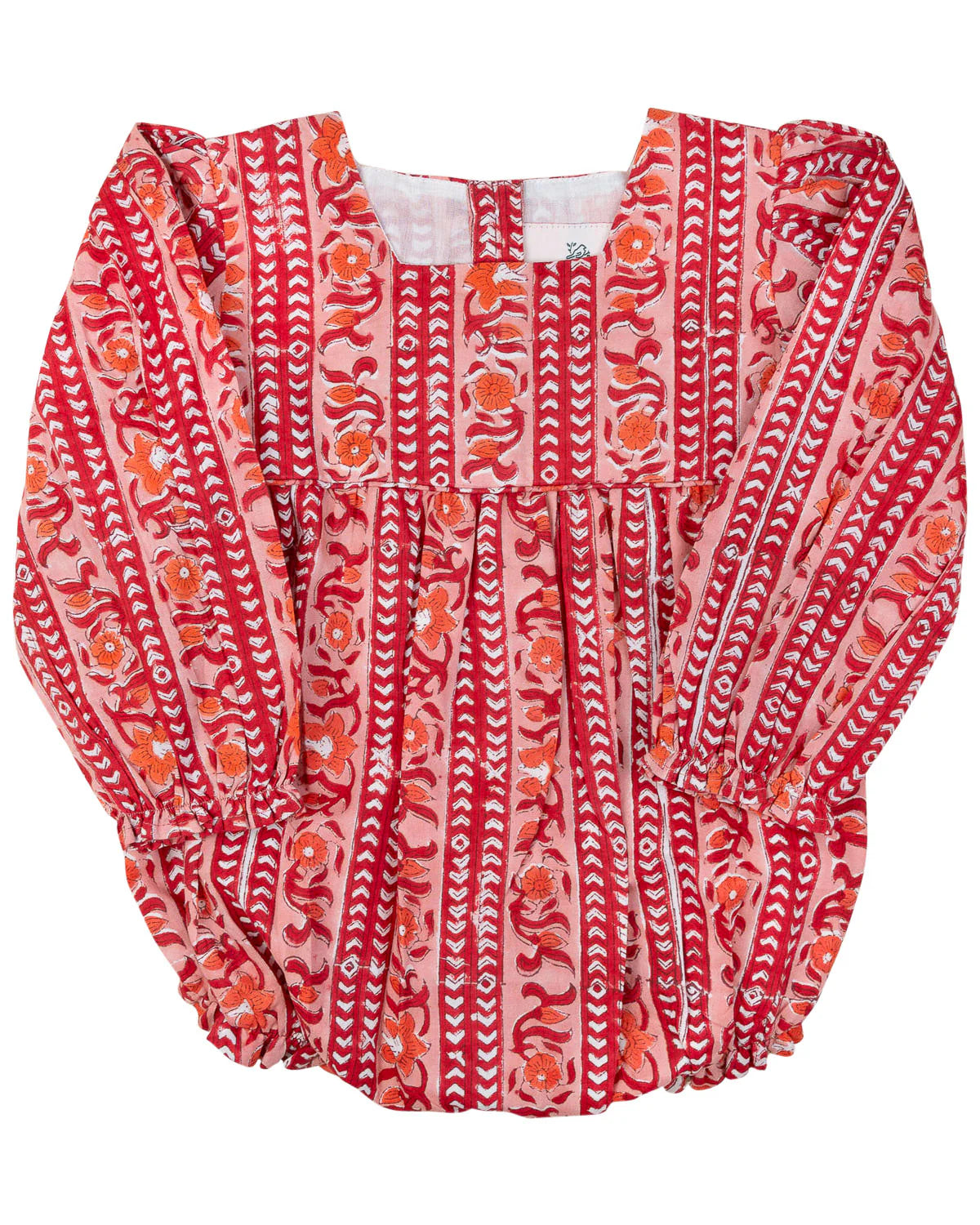 Christmas Linear Floral Block Print Bubble