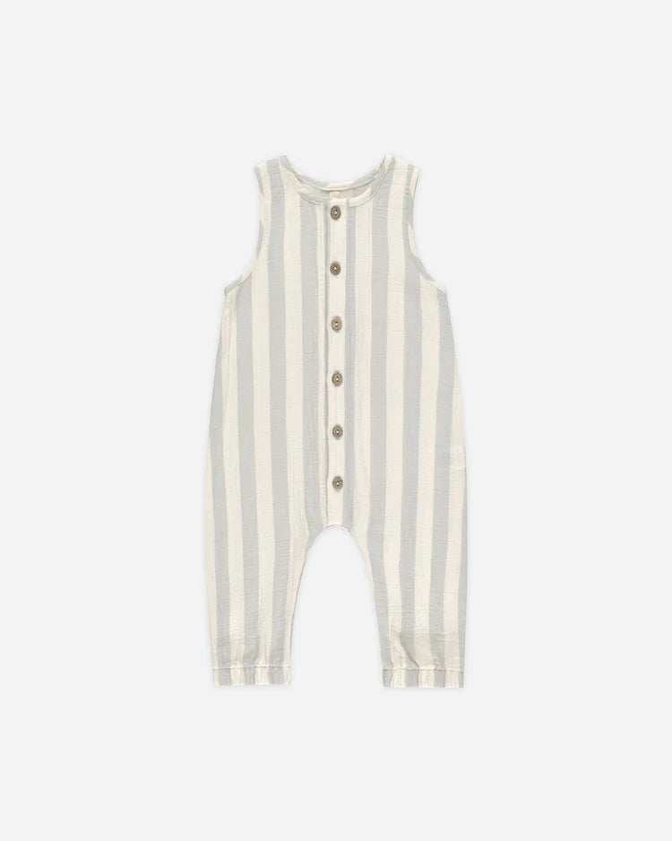 Woven Jumpsuit - Sky Stripe - Quincy Mae