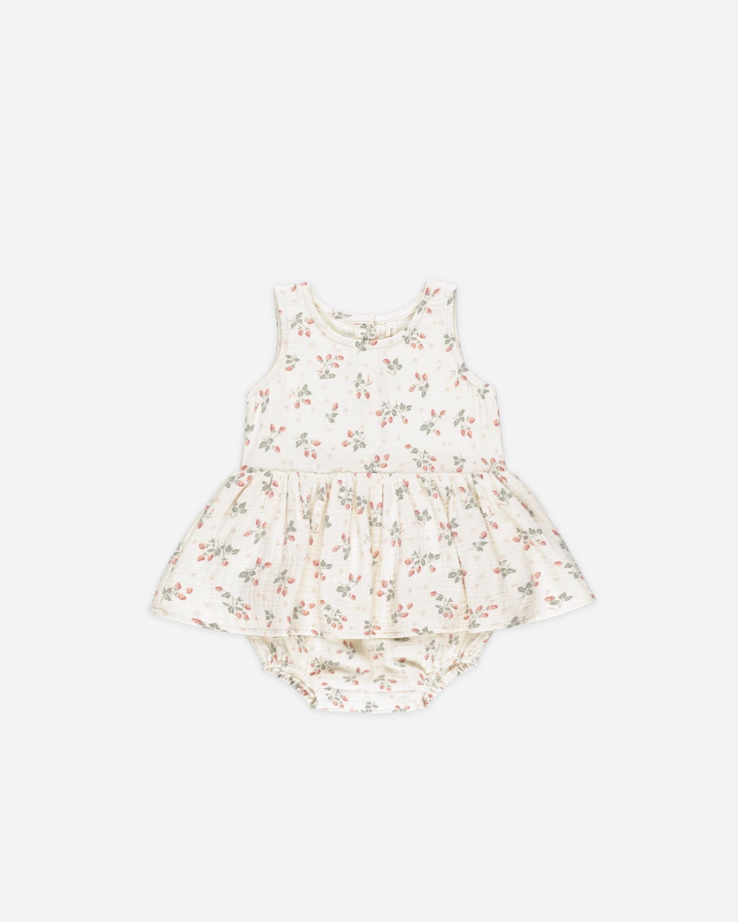 Skirted Tank Romper- Strawberries- Quincy Mae