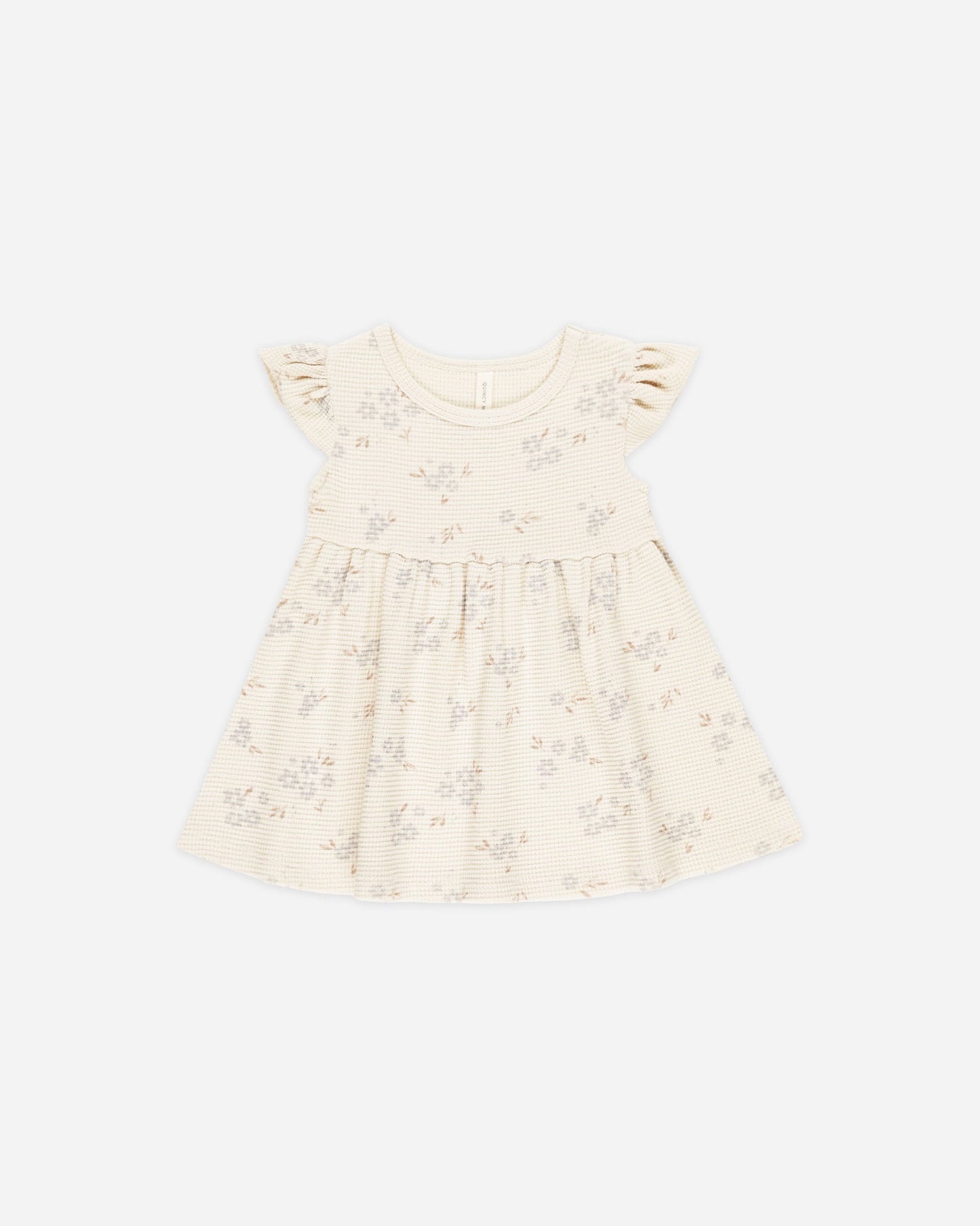 Flutter Sleeve Dress Blue Ditsy- Quincy Mae