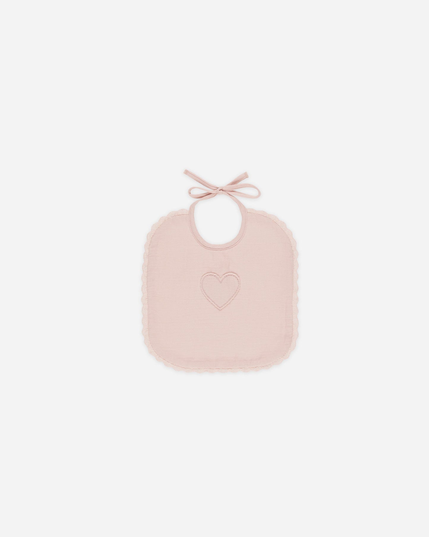 Woven Tie Bib- Bubblegum - Quincy Mae