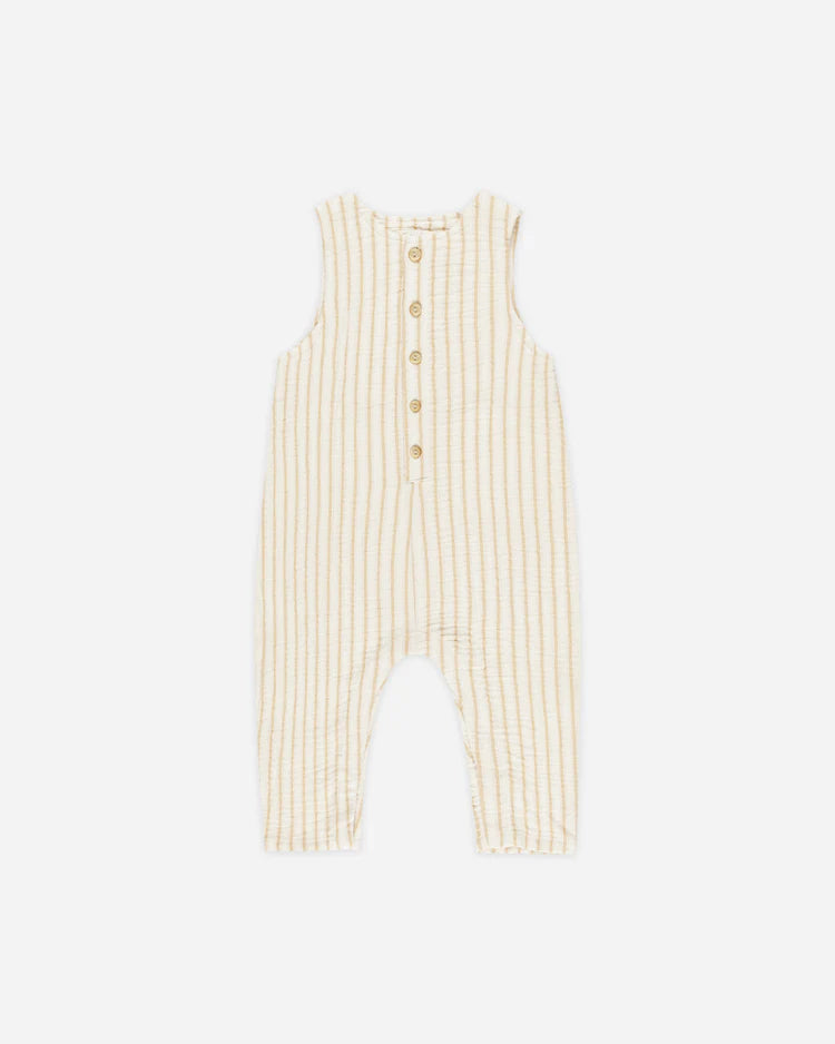 Button Jumpsuit - Marigold Stripe - Rylee + Cru