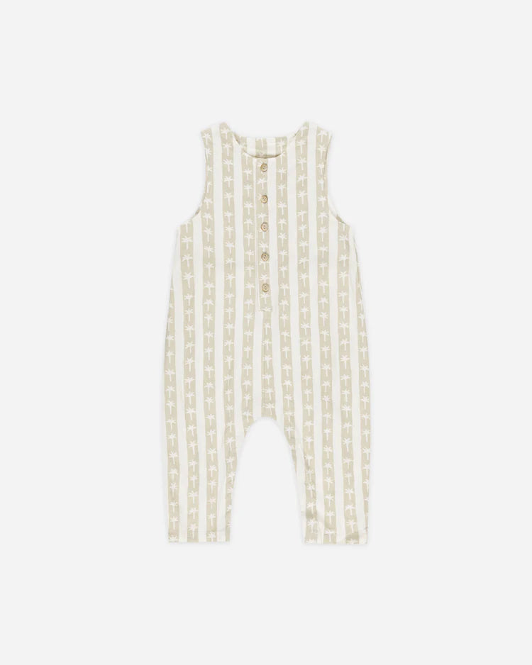 Button Jumpsuit - Palm Trees - Rylee + Cru