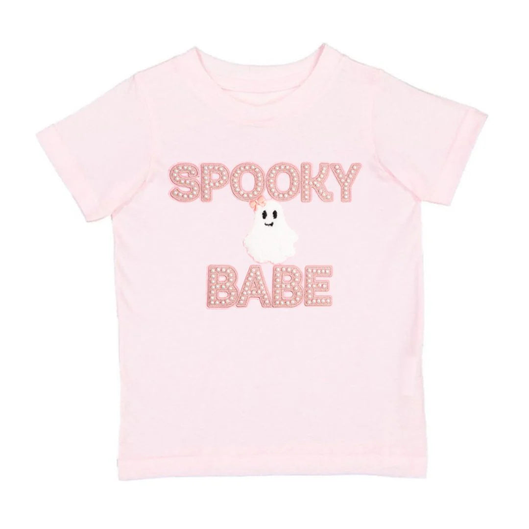 Spooky Babe Patch Halloween Short Sleeve T-Shirt - Ballet