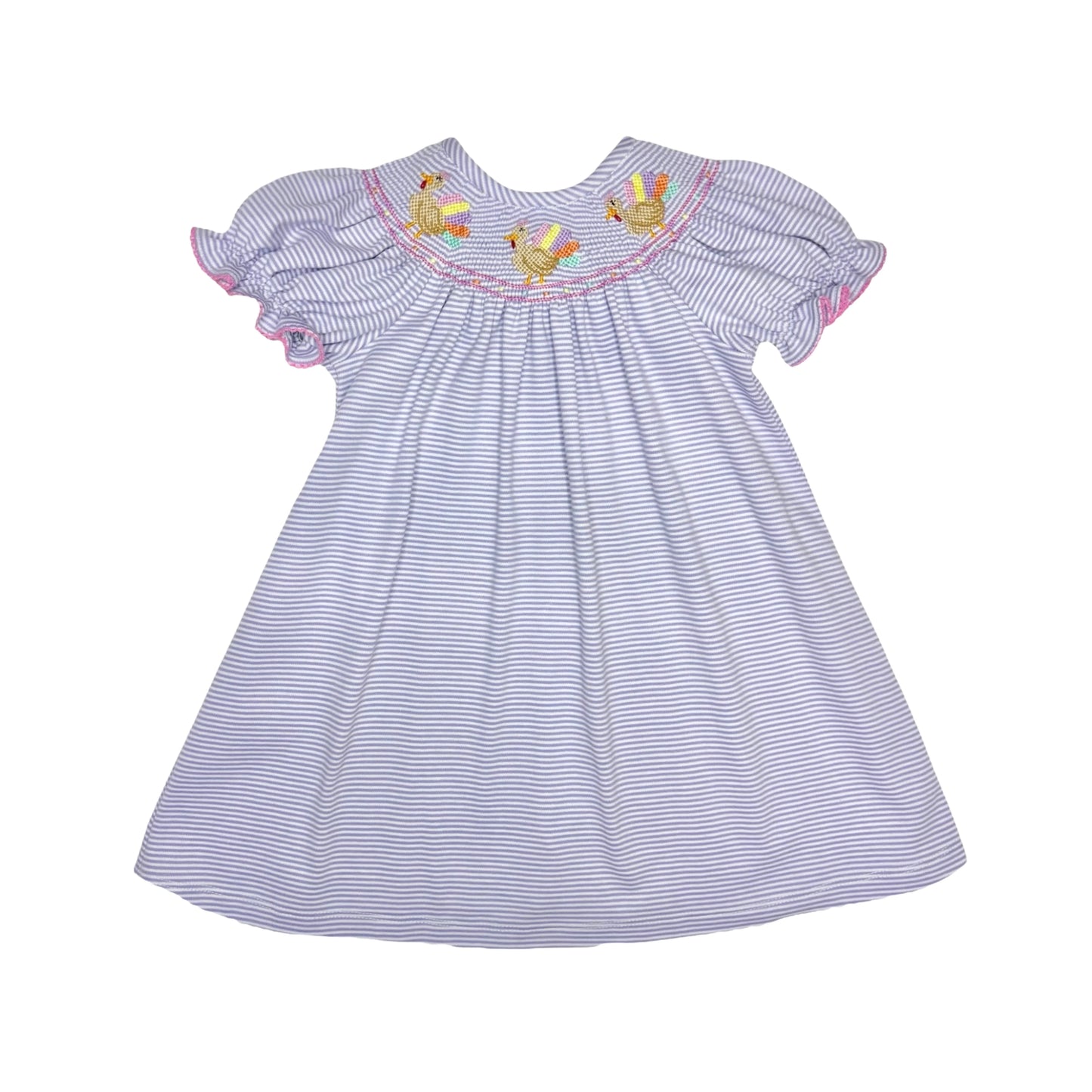 Turkey Billie Bishop Dress- Lavender Bitty Stripe Knit