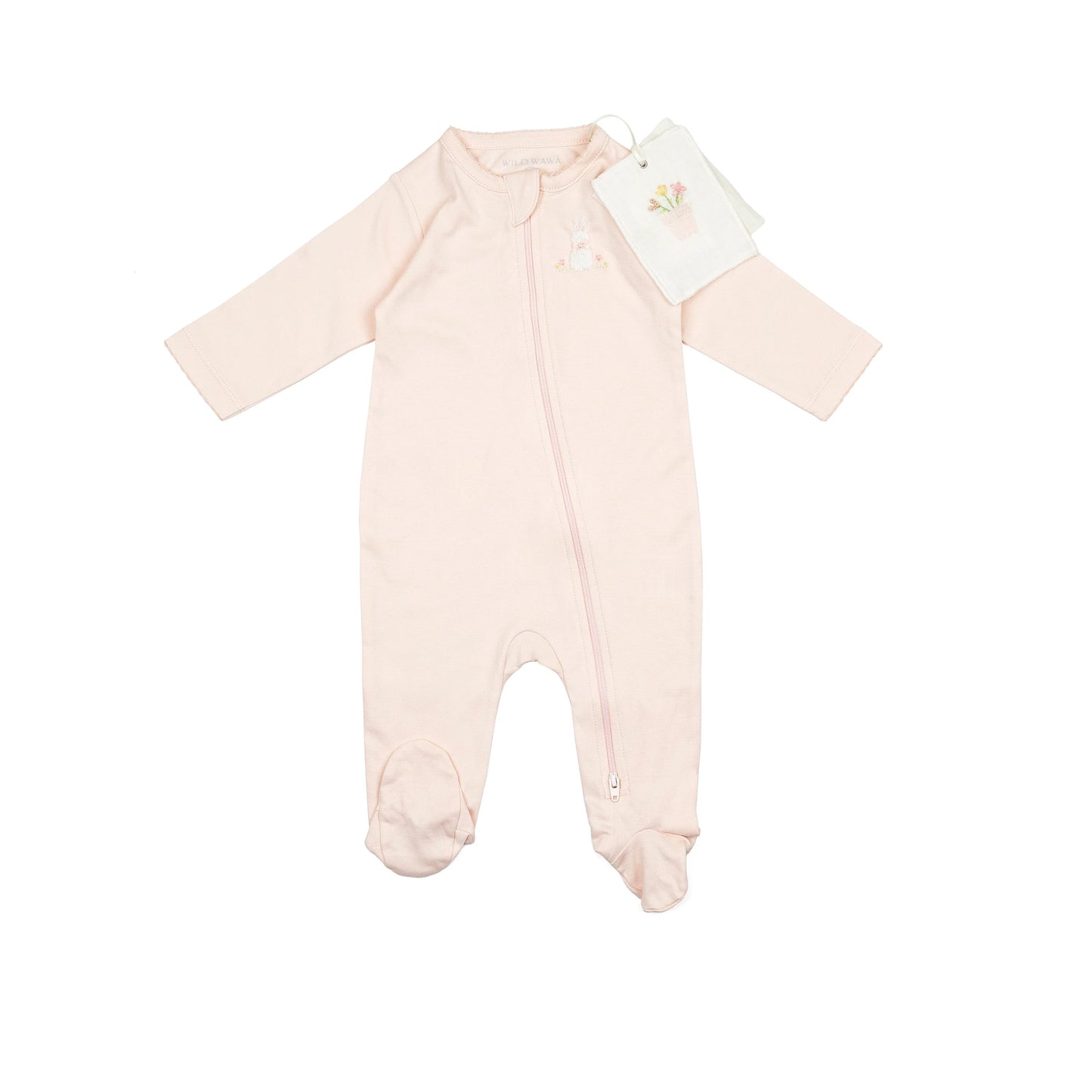 zip footed sleeper- pink