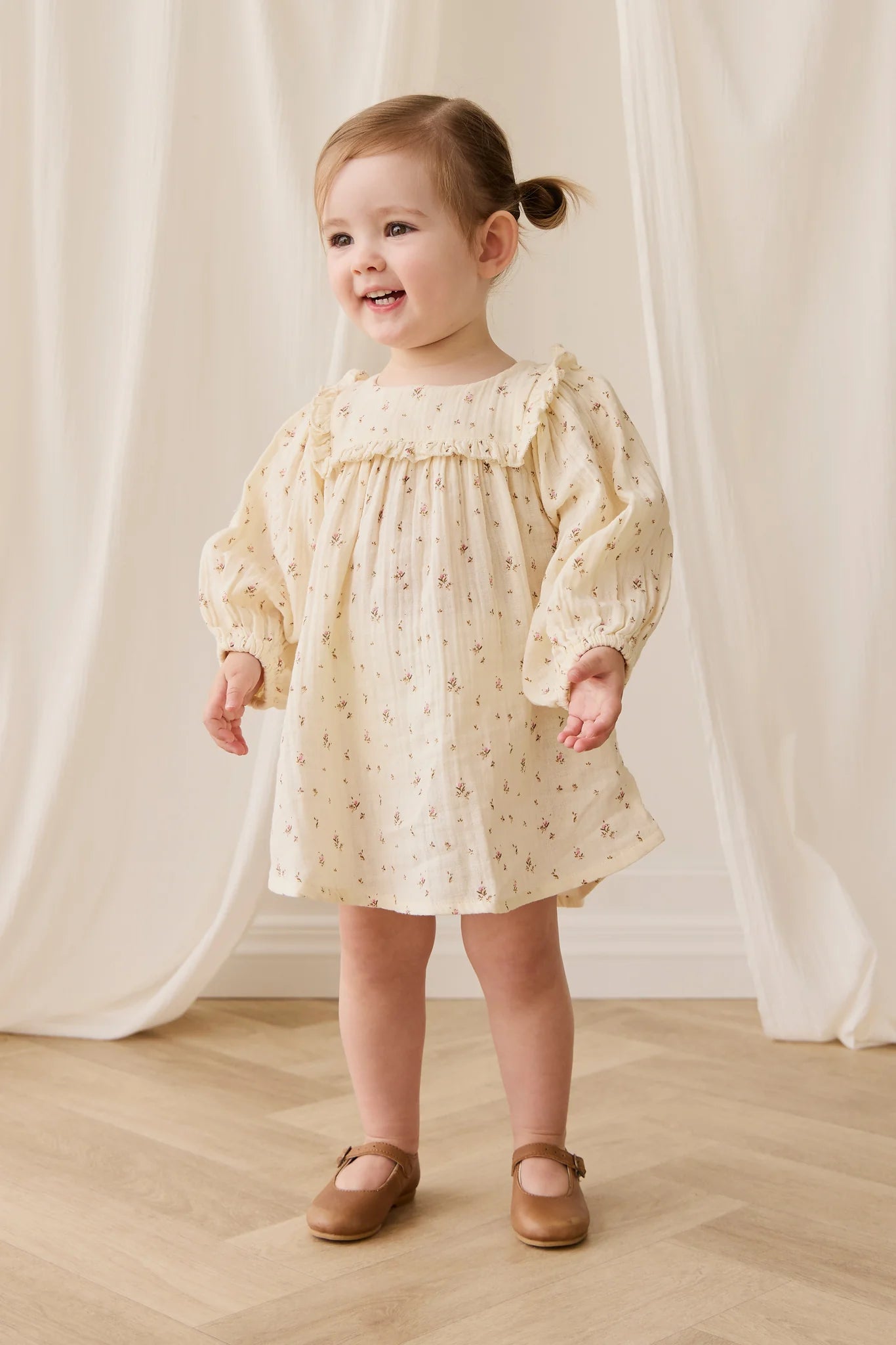 Organic Cotton Muslin Amira Dress - Dina Antique