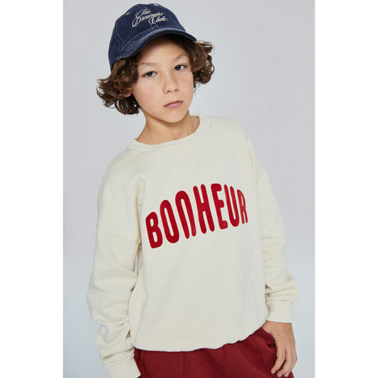 Bonheur Felpa Sweatshirt, Ecru- Mi Pounet