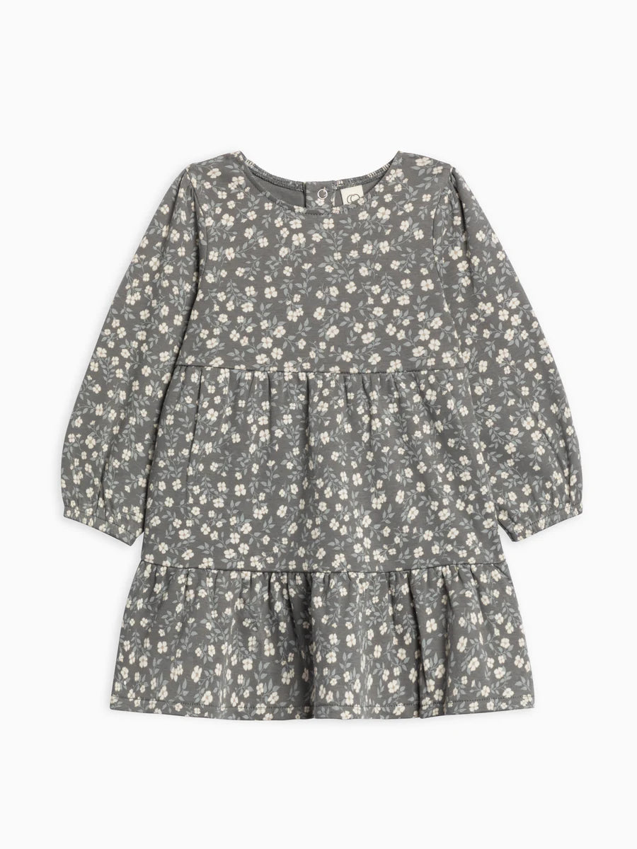 Sofia Long Sleeve Tiered Dress- Bray Floral / Agave + Taupe