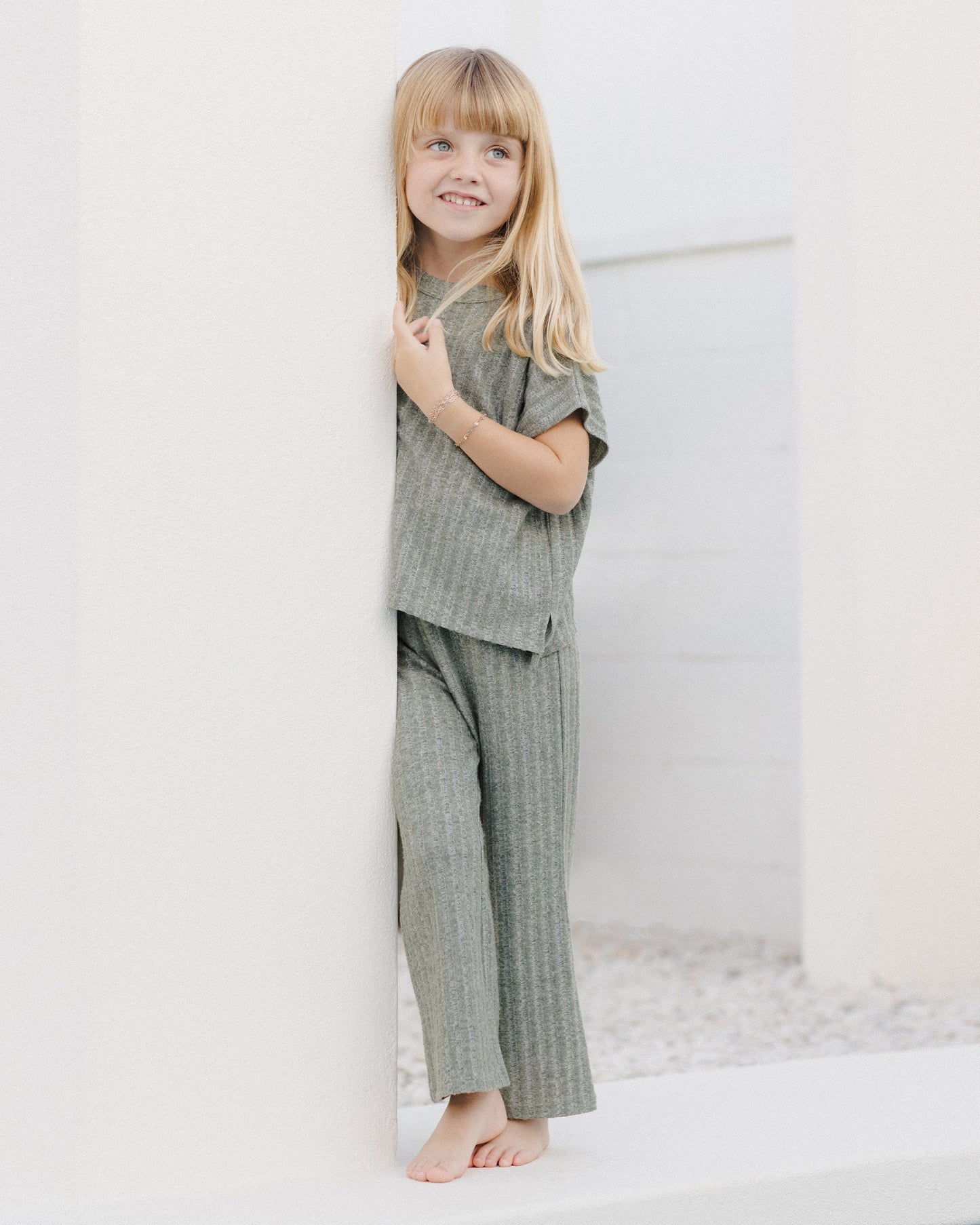 Cozy Rib Knit Set Eucalyptus- Rylee + Cru