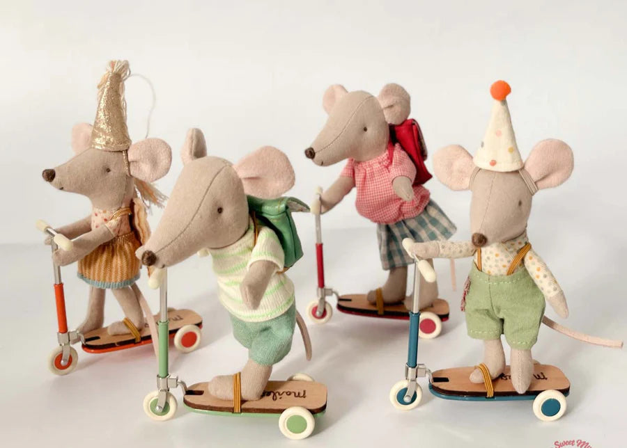 Mouse Kickboard, Red- Maileg