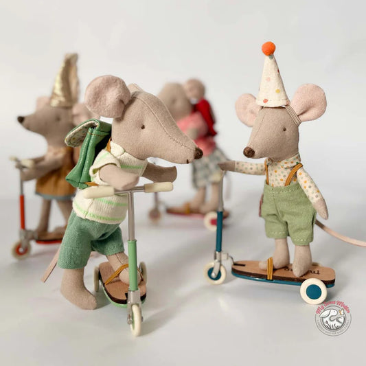 Mouse Kickboard, Red- Maileg