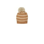 Knitted Beanie- Ginger Oat/Stripe