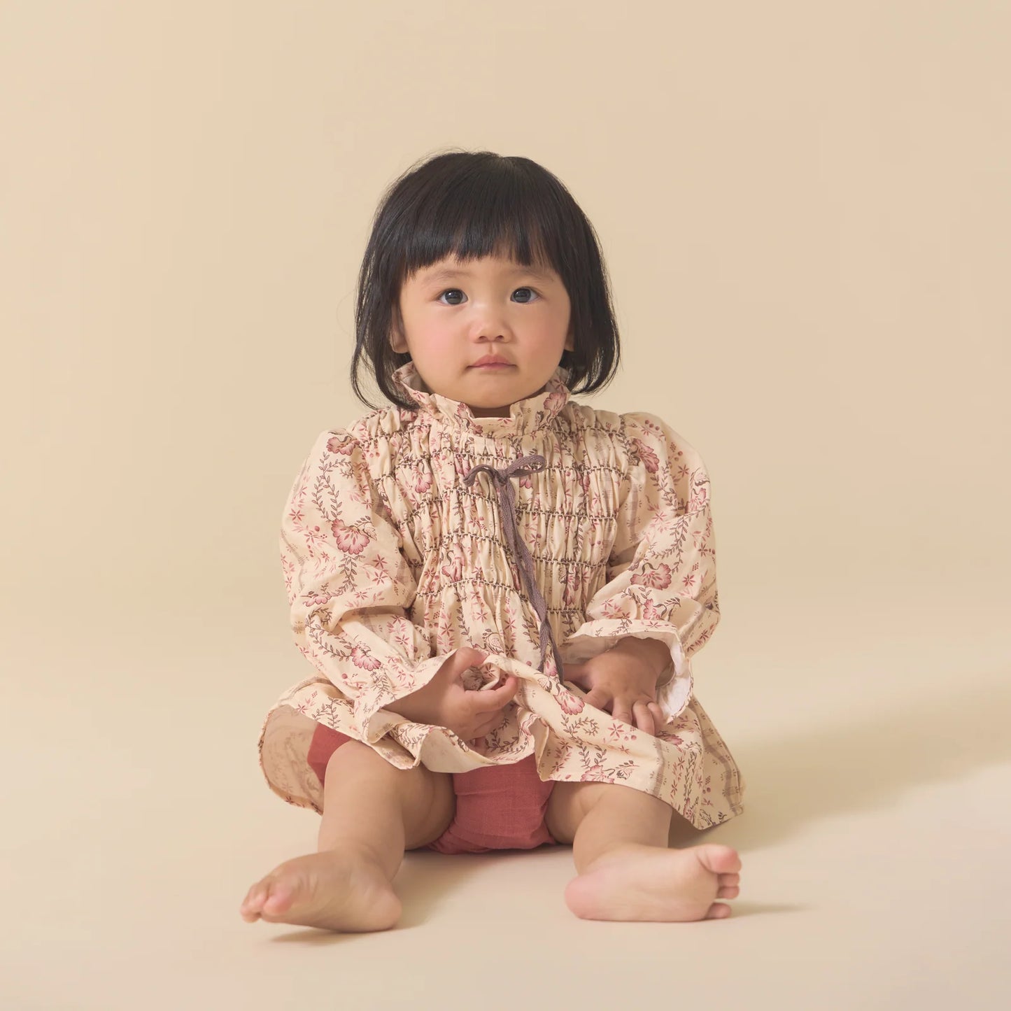 Lali Little Parvati Set with Bloomers in Fall Vine Print / Dusty Cedar