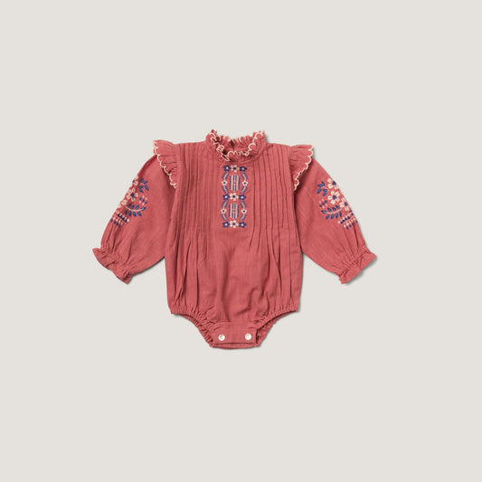 Lali Little Marie Romper in Dusty Cedar