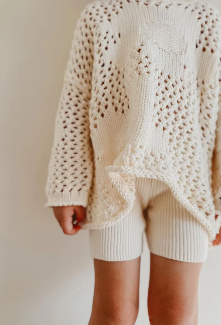 Natural Crochet Pullover - Belle & Sun