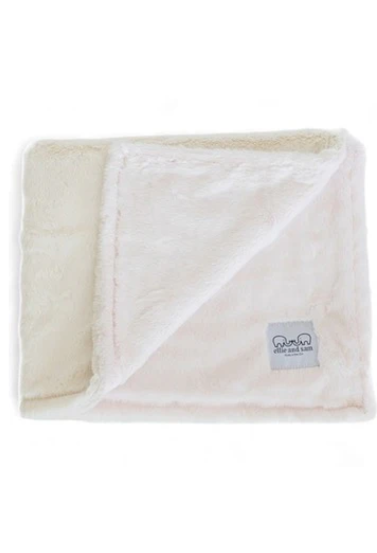 Pink/Ivory Duo Blanket - Ellie and Sam
