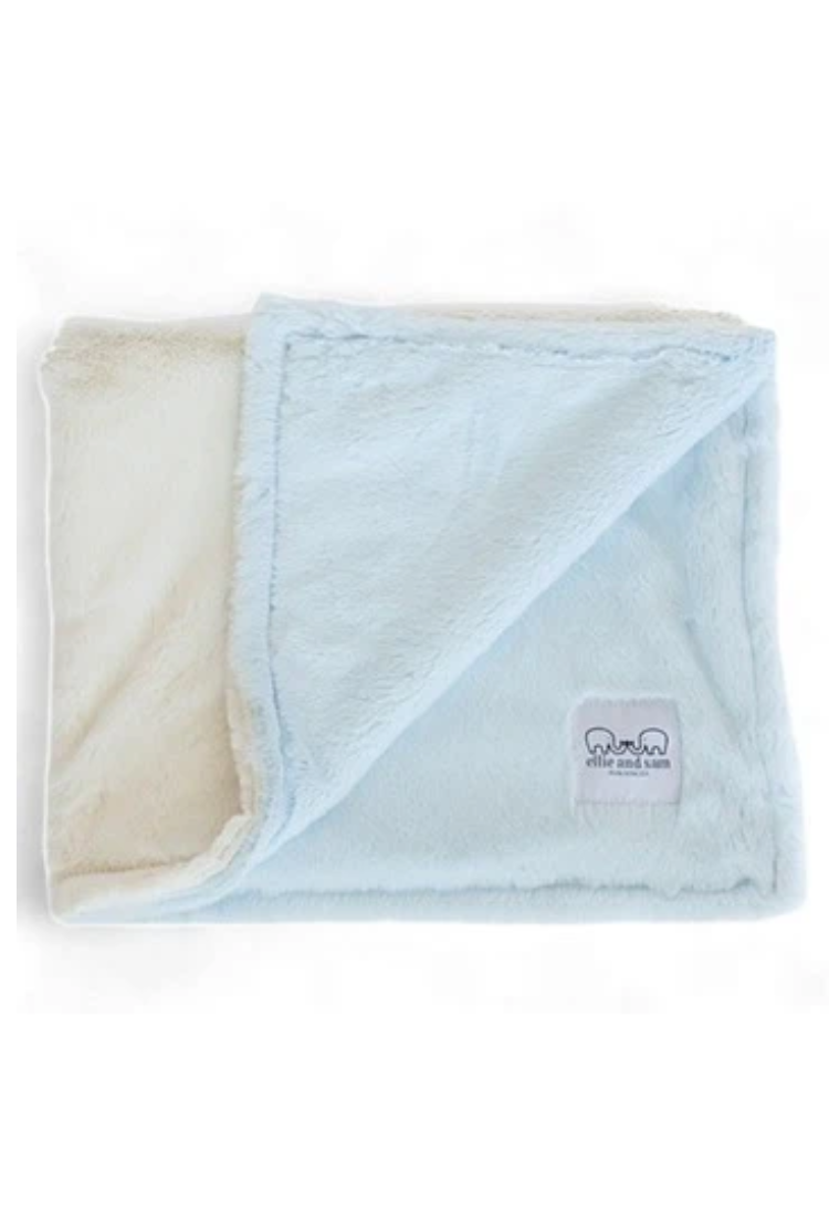 Blue/Ivory Duo Blanket - Ellie and Sam