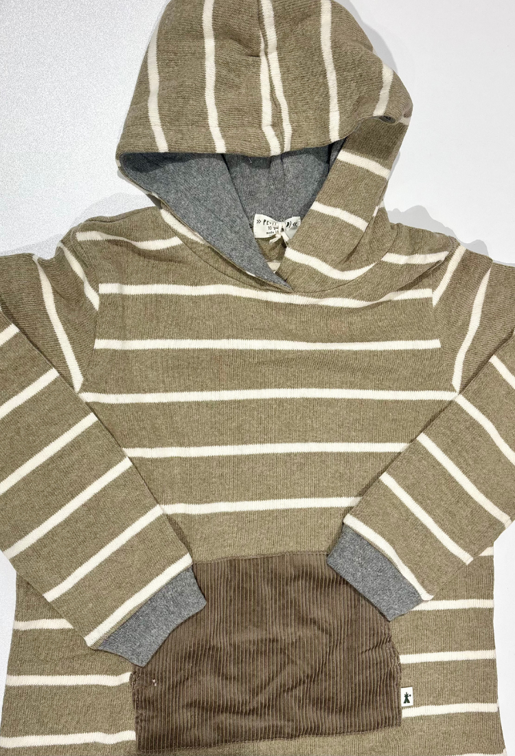 Brown Striped Sweatshirt - Petit Indi