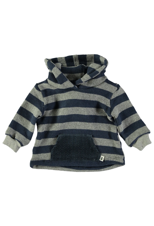 Navy Striped Sweatshirt - Petit Indi