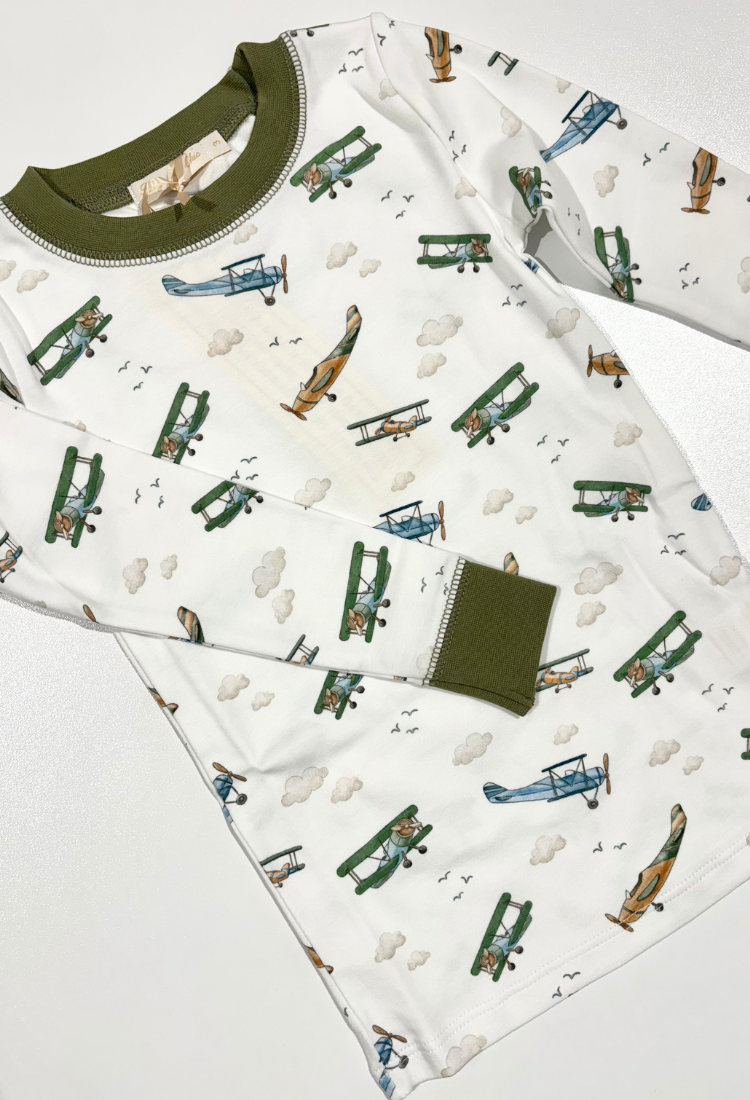 Airplanes PJ Set - Baby Club Chic