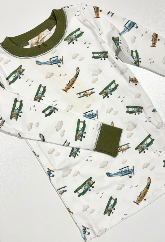 Airplanes PJ Set - Baby Club Chic