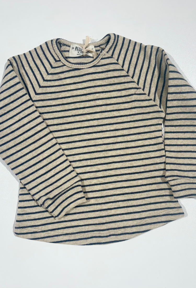 Navy Thin Striped Sweater - Petit Indi