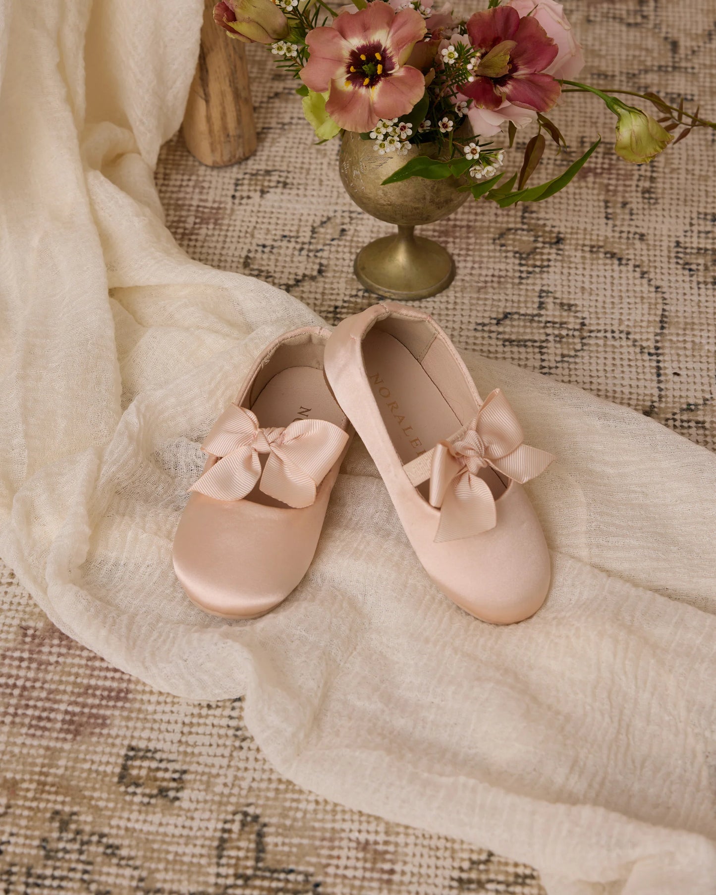 Bow Ballet Flat Antique- Noralee