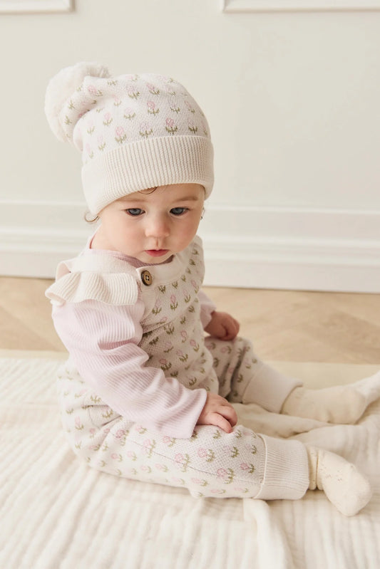 Savannah Onepiece - Olivia Jacquard Slightly Pink- Jamie Kay