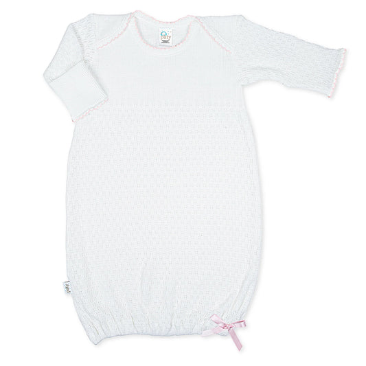 Paty Knit Overlap Shoulder Gown- Paty