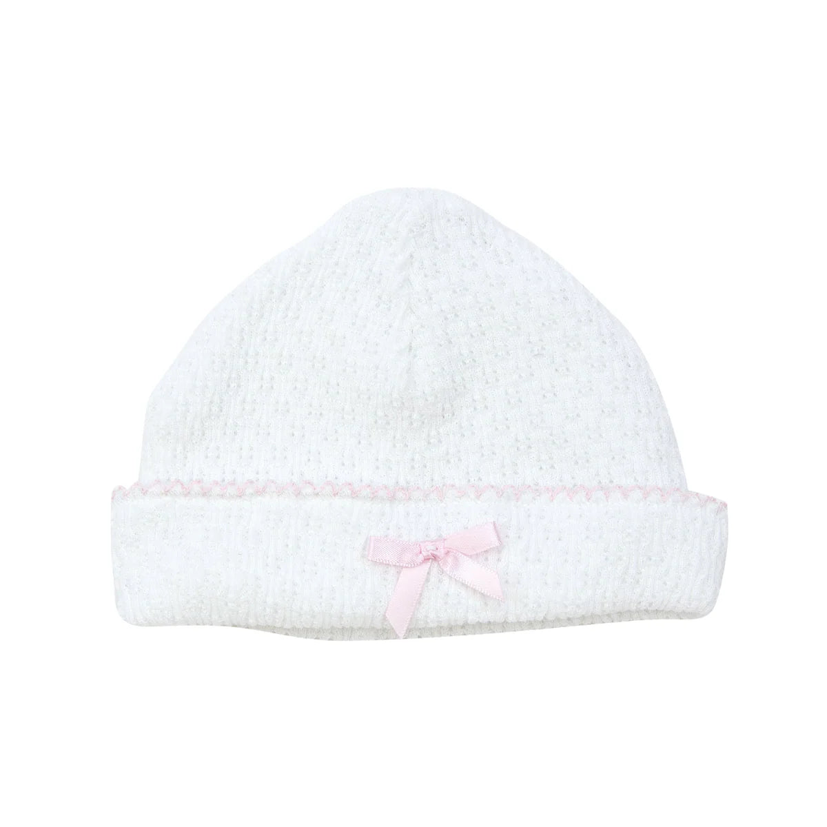 Paty Knit Saylor Beanie Pink with Bow- Paty