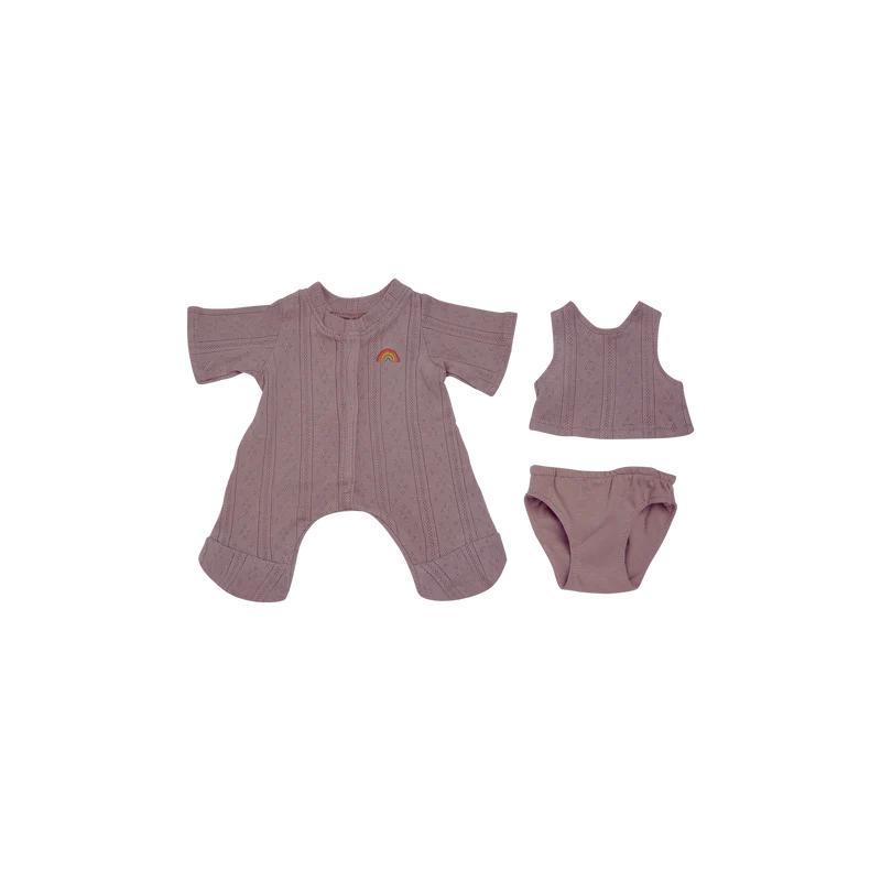 Dinkum Dolls Pointelle PJ Set- Lavender