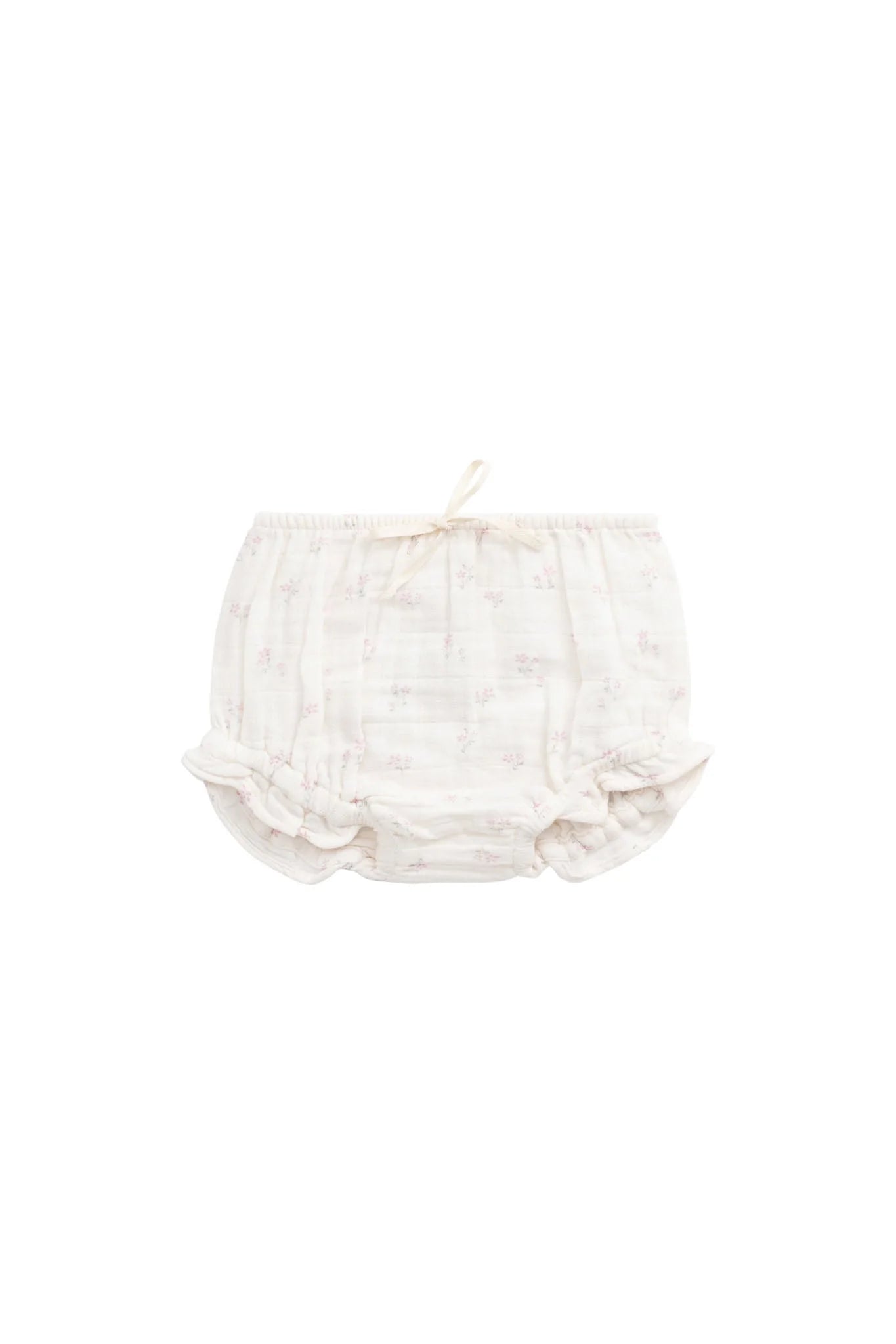 Organic Cotton Muslin Frill Bloomer - Pauline Pink