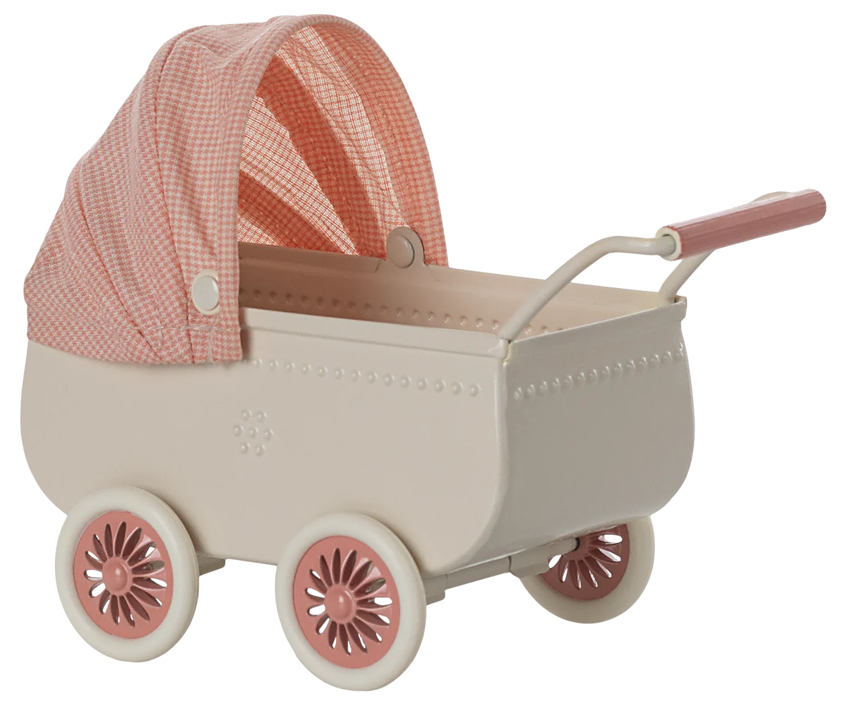 Mouse Pram, Coral- Maileg