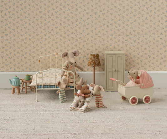 Mouse Pram, Coral- Maileg