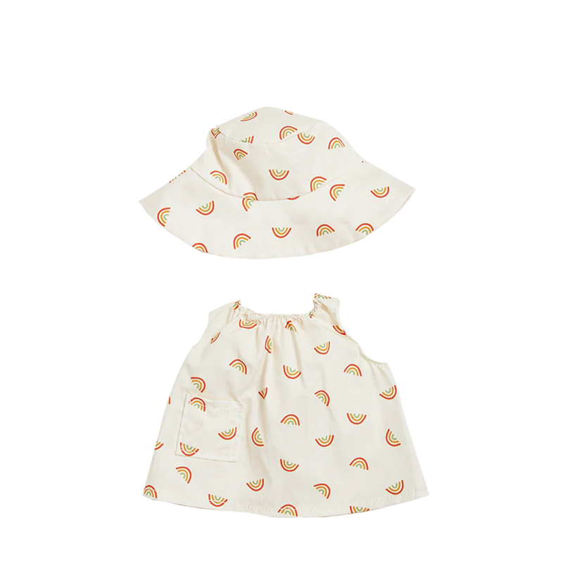 Dinkum Dolls Rainbow Dress Set - Ivory