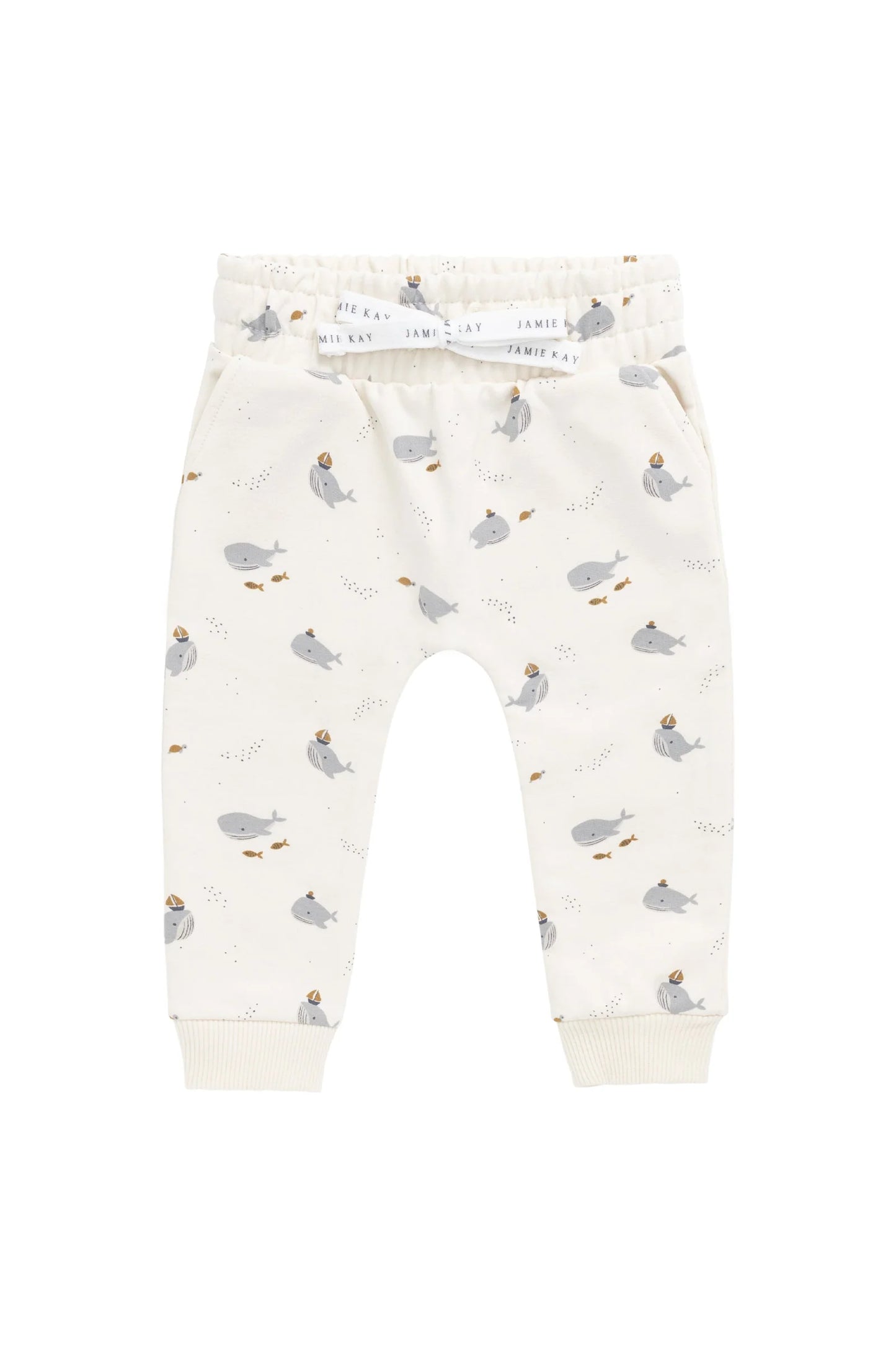 Organic Cotton Morgan Track Pant - Cloud Whales- Jamie Kay