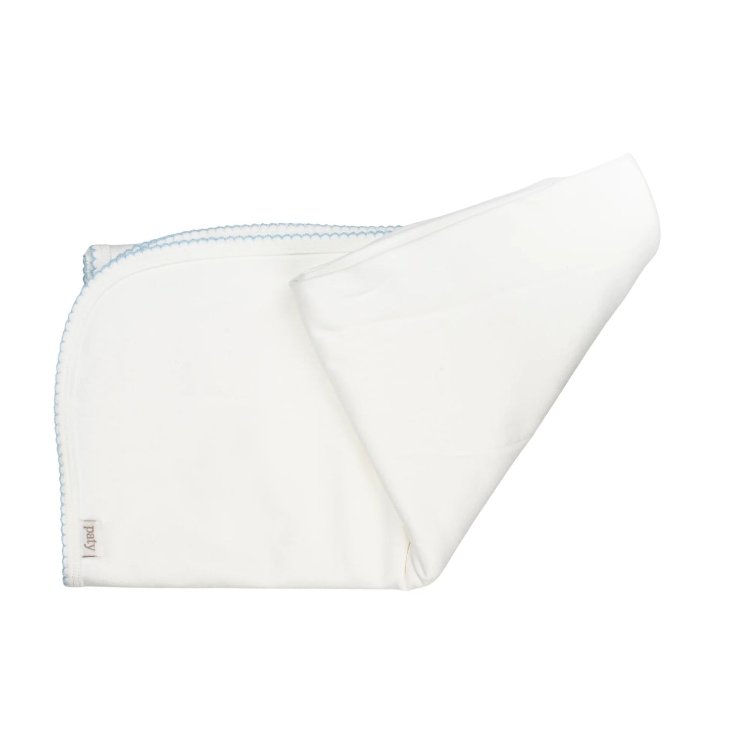 Swaddle Interlock Blanket White with blue-party
