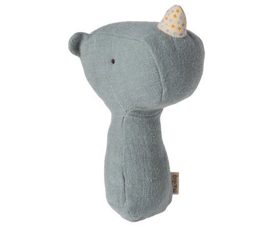 Lullaby Friend-Rino Rattle Dusty Blue