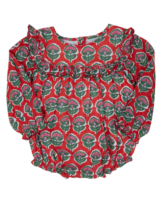 Christmas Floral With Gold Lurex Bubble