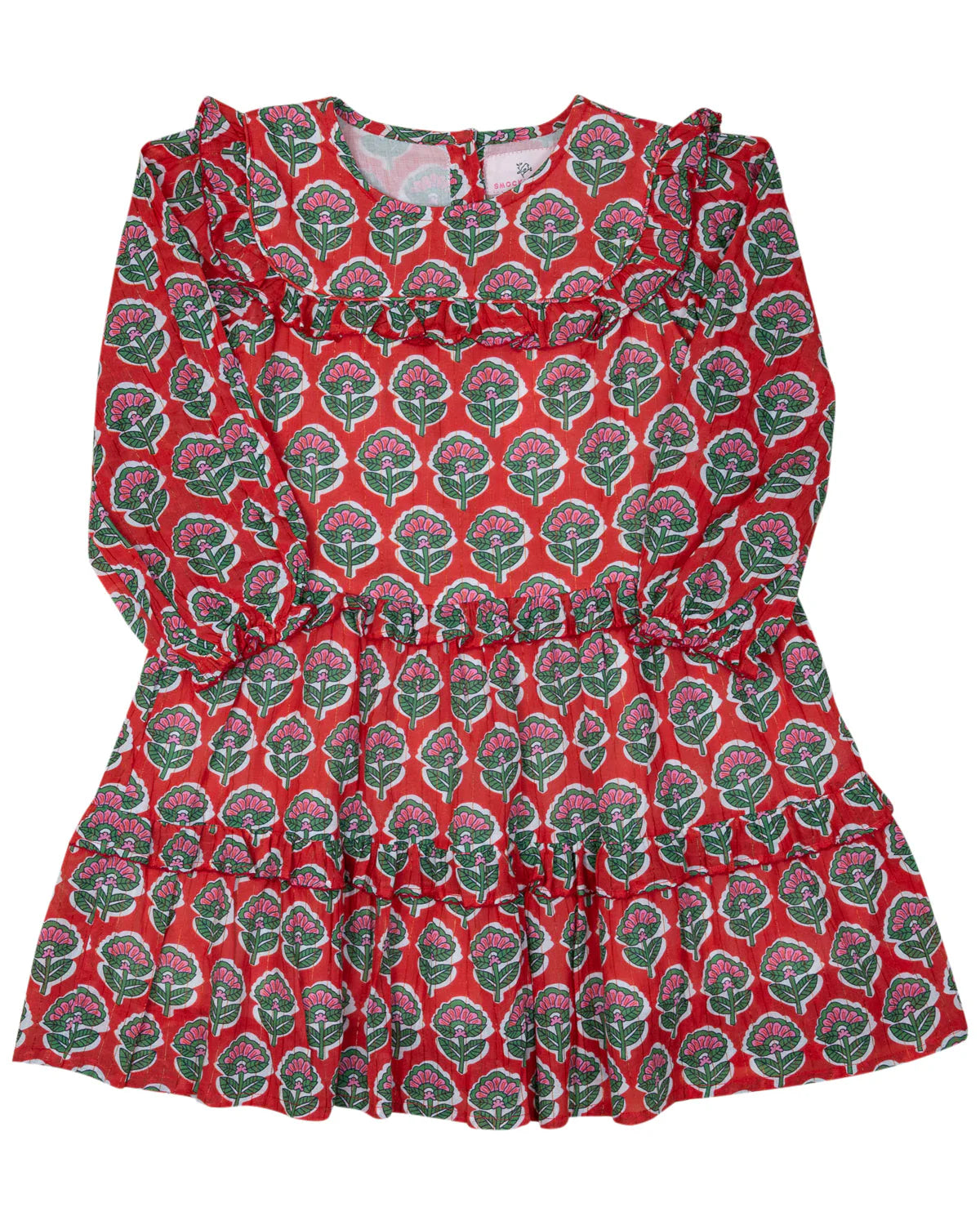 Christmas Floral With Gold Lurex Dress