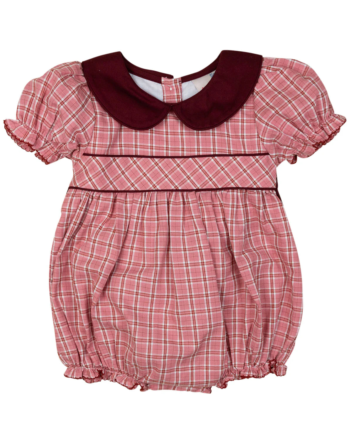 Pink And Maroon Tartan Bubble